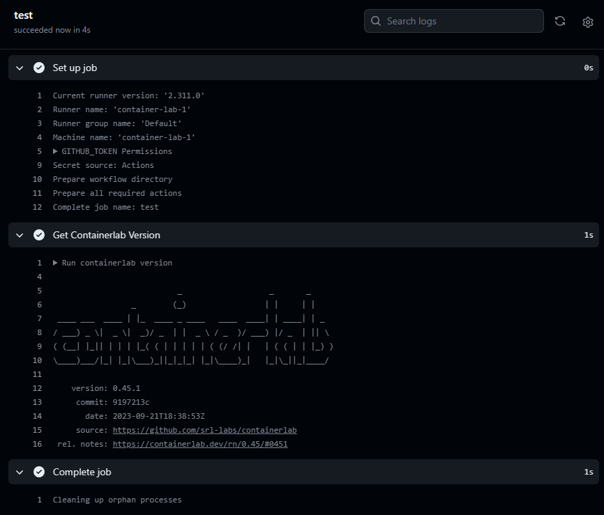 Workflow results